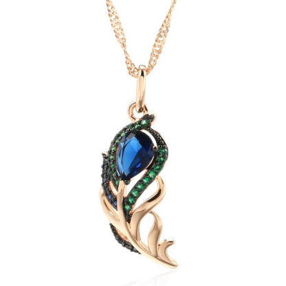 The Sapphire Leaf Pendant