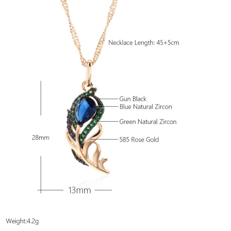 The Sapphire Leaf Pendant
