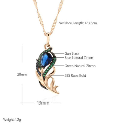The Sapphire Leaf Pendant