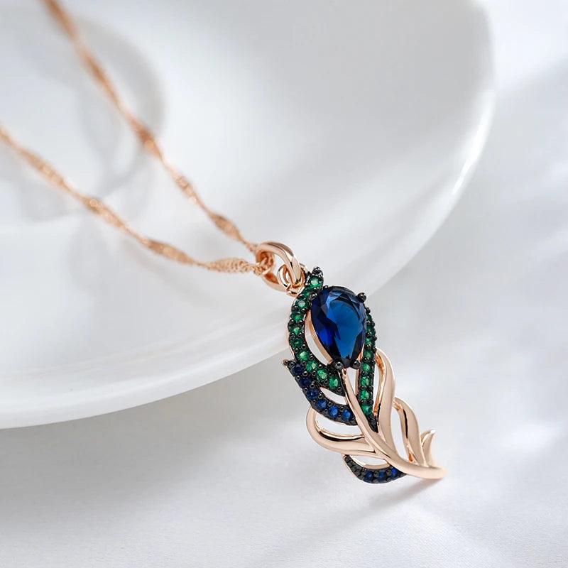 The Sapphire Leaf Pendant
