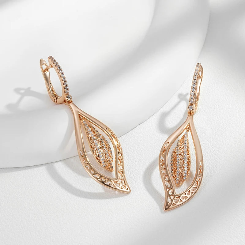 Royal Petal Drop Earrings