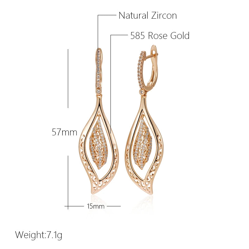 Royal Petal Drop Earrings