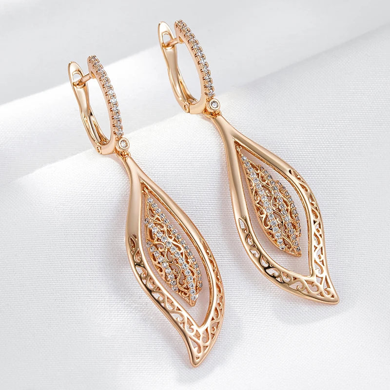 Royal Petal Drop Earrings