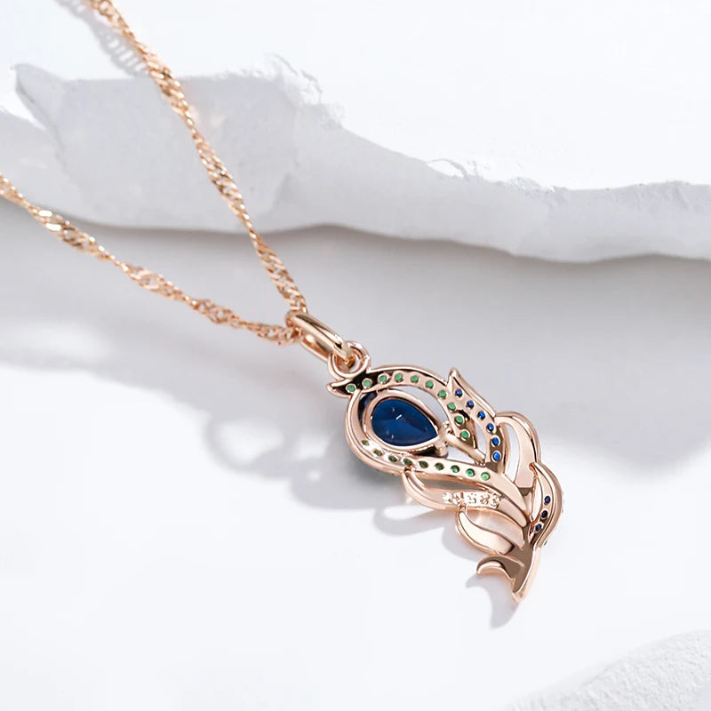 The Sapphire Leaf Pendant
