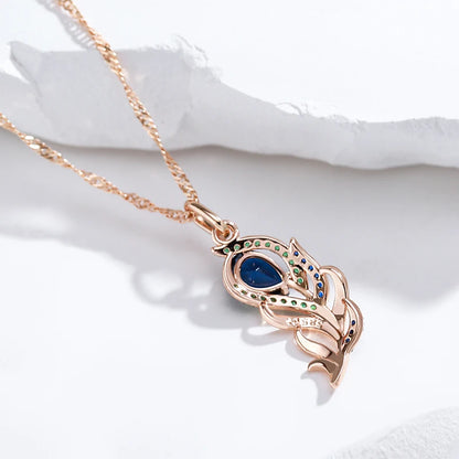 The Sapphire Leaf Pendant
