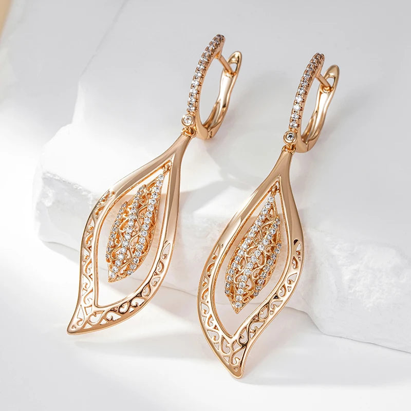 Royal Petal Drop Earrings