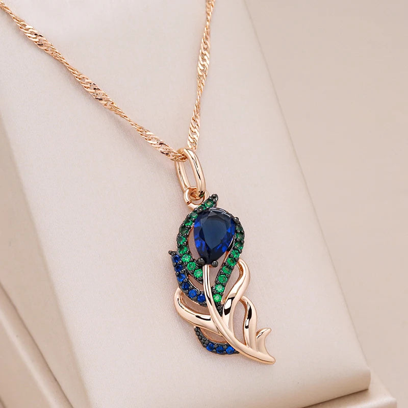 The Sapphire Leaf Pendant
