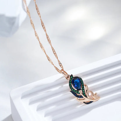 The Sapphire Leaf Pendant